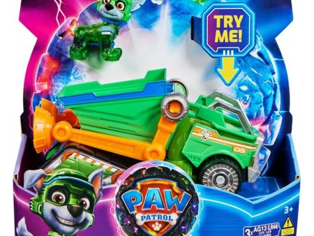 PAW PATROL - THE MIGHTY MOVIE - ROCKY - MIGHTY MOVIE RECYCLE TRUCK Cheap