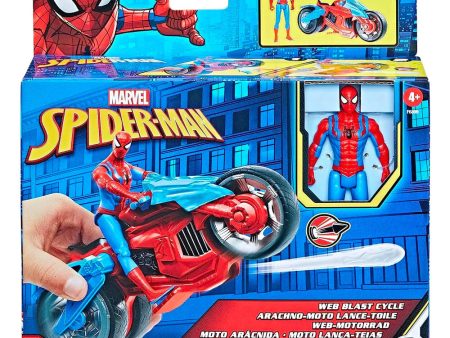 SPIDERMAN 4IN FIGURE WEB BLAST CYCLE Fashion