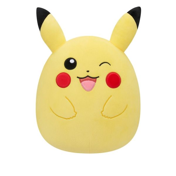 SQUISHMALLOWS -  POKEMON WAVE 3 10 INCH PLUSH - WINKING PIKACHU Cheap