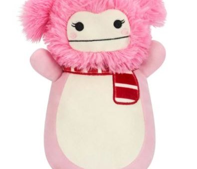 SQUISHMALLOWS -  HUGMEES 10 INCH PLUSH - CHRISTMAS BRINA THE PINK BIGFOOT For Sale