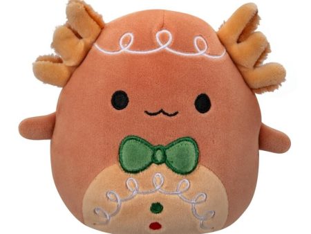 SQUISHMALLOWS -  7.5 INCH PLUSH - CHRISTMAS - DEN THE GINGERBREAD AXOLOTYL For Discount