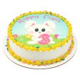 Happy Easter Bunny Edible Cake Topper Image For Sale