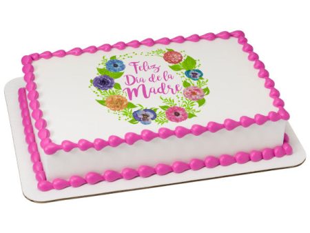 Feliz Día de la Madre Edible Cake Topper Image Hot on Sale