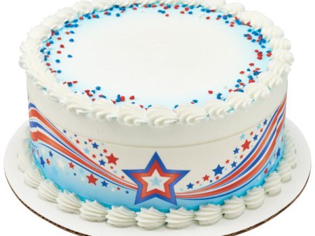 Patriotic Stars Edible Cake Topper Image Strips For Sale