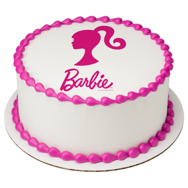 Barbie™ Silhouette Edible Cake Topper Image Discount