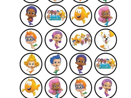 Bubble Guppies Nonny Molly Oona Gil Deema Mr Grouper Edible Cupcake Topper Images ABPID01008 Supply