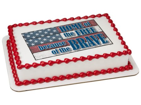 Home of The Brave Edible Cake Topper Image For Sale