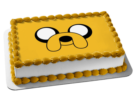 Adventure Time with Finn and Jake Jake Face Edible Cake Topper Image ABPID00094 on Sale