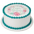 Floral Easter Blessing Edible Cake Topper Image Sale