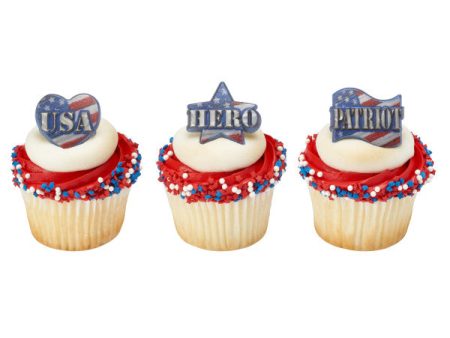 Metallic Hero Cupcake Rings Supply