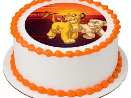 The Lion King Simba and Nala Edible Cake Topper Image Sale