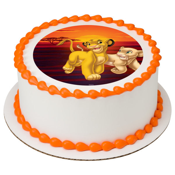 The Lion King Simba and Nala Edible Cake Topper Image Sale