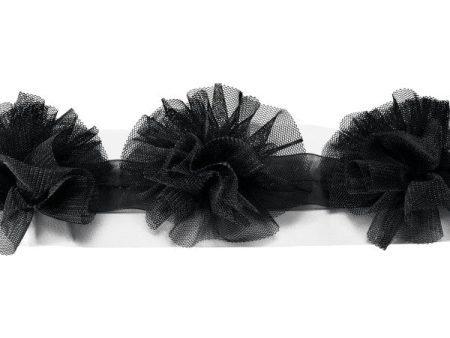 Black Tulle Pom Pom Wrap Special Occasion Decoration For Sale