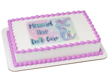 Mermaid Hair Don t Care Edible Cake Topper Image Discount