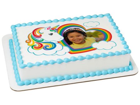 Magical Unicorn Edible Cake Topper Image Frame Online