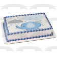 Little Blue Elephant with Umbrella Boy Baby Shower Edible Cake Topper Image ABPID00037 Fashion