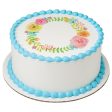 Spring Floral Wreath Edible Cake Topper Image For Sale