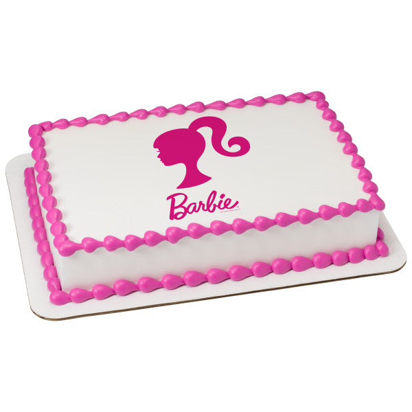 Barbie™ Silhouette Edible Cake Topper Image Discount