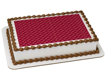 Burgundy Grad Hats Edible Cake Topper Image on Sale