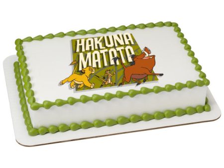 The Lion King Hakuna Matata Edible Cake Topper Image Discount