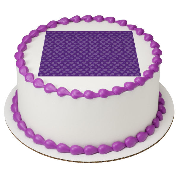 Purple Grad Hats Edible Cake Topper Image on Sale