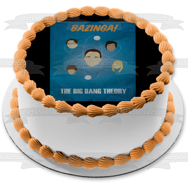 The Big Bang Theory Cast Atomic Bazinga Edible Cake Topper Image ABPID00040 Supply