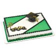 Green Grad Hats Edible Cake Topper Image Hot on Sale