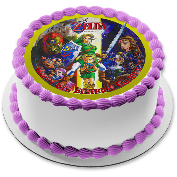 The Legend of Zelda Ocarina of Time Link Edible Cake Topper Image ABPID00068 Online Sale