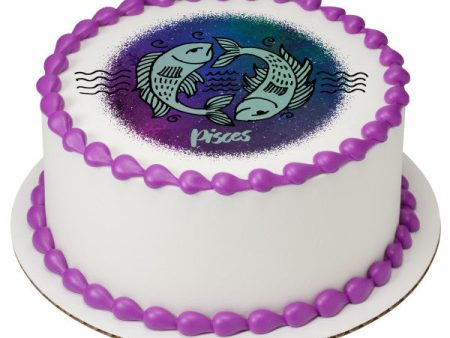 Pisces Edible Cake Topper Image Discount