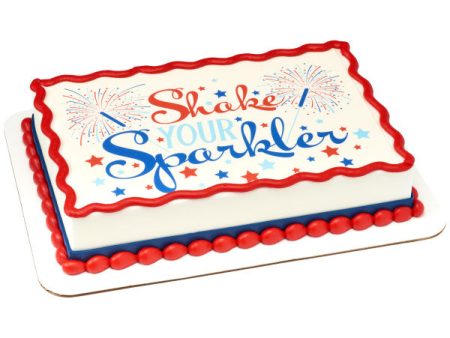 Shake Your Sparkler Edible Cake Topper Image on Sale