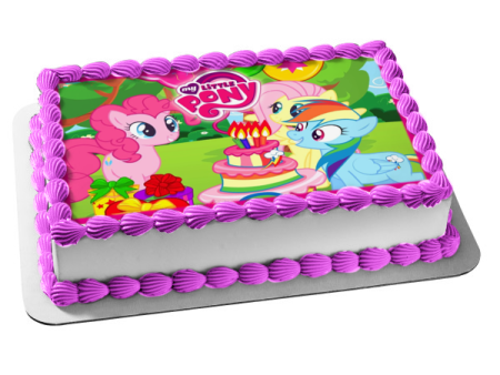 My Little Pony Pinkie Pie Fluttershy and Rainbow Dash Edible Cake Topper Image ABPID00075 Online Hot Sale