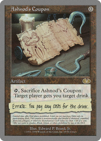 Ashnod s Coupon [Unglued] Sale