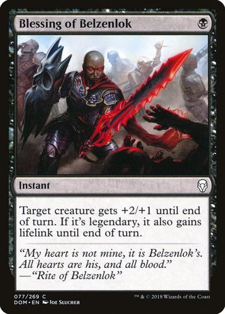 Blessing of Belzenlok [Dominaria] Sale