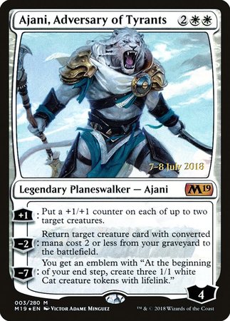 Ajani, Adversary of Tyrants [Core Set 2019 Promos] Discount